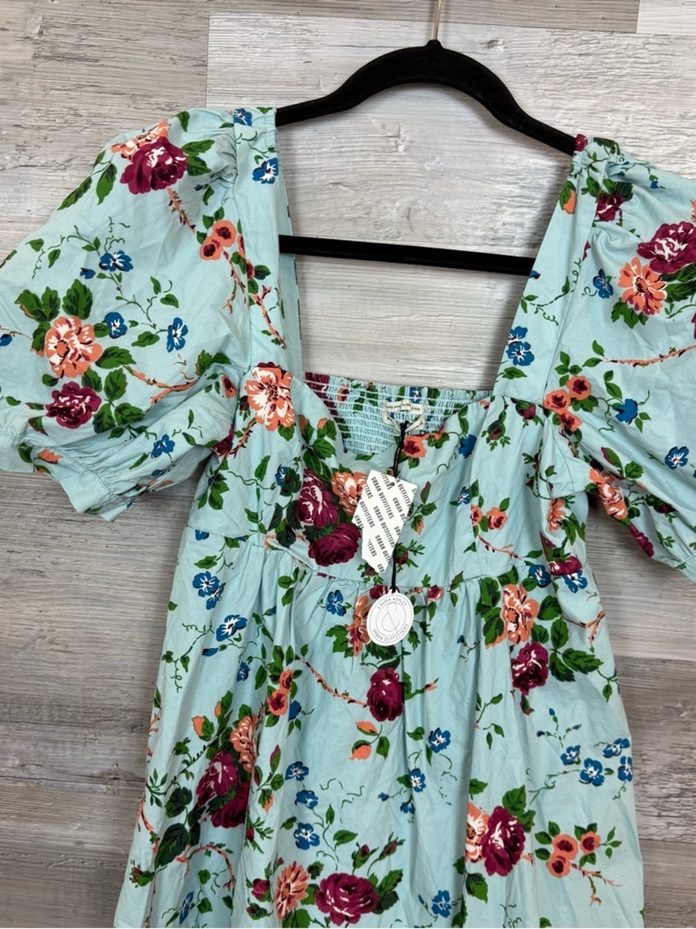 Laura Ashley x Urban Outfitters Floral Puff Sleeve Mini Dress - Picture 10 of 11